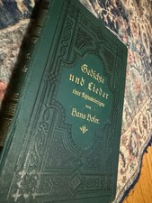 Hans Hoofer Gedichte und Lieder eines Schauspielers Signed Antiquarian HC 1880 picture