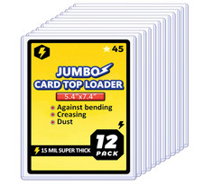 Jumbo Card Hard Sleeves, Top Loader for 5.4x7.4″ Jumbo Card -12 Pack picture
