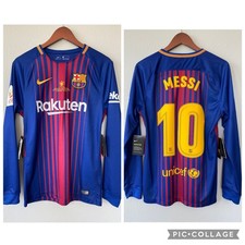 Official FC BARCELONA 2018 HOME FOOTBALL SOCCER JERSEY NIKE MENS SMALL MESSI 10 picture