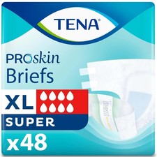 48 Ct TENA ProSkin Briefs Adult Diapers with Tabs Maximum Absorbency XL Unisex picture