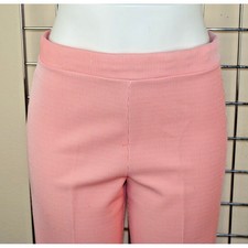 Vintage 60s Pants Ecco Bay 30 x 30 Red White Fine Stripes Elastic Waist Made USA picture