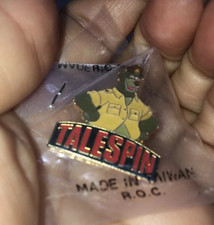 Two Vtg Disney Pins 2368 Talespin Baloo, Sloth Bear-YellowPilotOutfit-JungleBook picture
