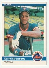 DARRYL STRAWBERRY 1984 FLEER #599 / RC ROOKIE / NEW YORK METS picture