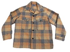 Vintage Pendleton Wool Coat Mackinaw Hunting Jacket With EPlaid Mens Large USA picture