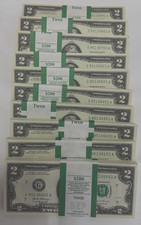 2017A $2 Two Dollars Sequential  Full Pack Of 100 Notes BEP Strap Brand New Unc picture