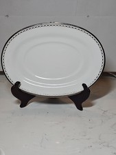 Lenox Bone China PEARL PLATINUM Sauce Boat Stand Gravyboat Stand picture