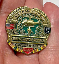 VIETNAM VETERAN HAT LAPEL PIN ARMY MARINES NAVY AIR FORCE COAST GUARD picture