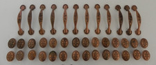 12 Vintage Copper Cabinet Handles and 28 Vintage Cimarron Copper Drawer Pulls picture