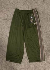 Needles HD Trackpants Men’s Large Olive Green with Tan Stripes picture