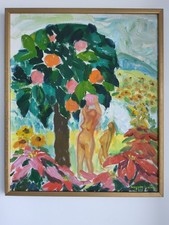 Mid Century  Swedish Expressionist  Painting by Margareta Wallin-Kylander 1978 picture