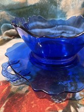 Vintage LE Smith Mt Pleasant Cobalt Blue Glass 8
