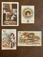 Antique Victorian Advertising Trade Cards Lot of 4/1880s Pottstown PA Merchants picture