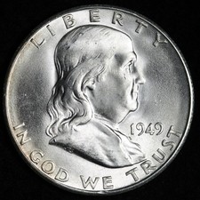 1949-S Franklin Silver Half Dollar BU *UNCIRCULATED* MS E361 SZMF picture