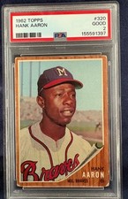 1962 Topps - Hank Aaron #320 - PSA 2 picture
