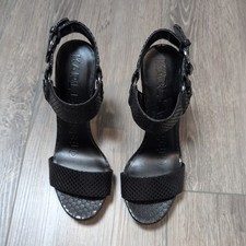 KARL LAGERFELD PARIS Women's Cieone Ankle-Strap Slingback Sandals Black Sz 5 M picture
