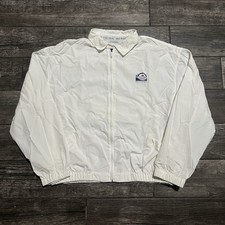VTG POLO SPORT RALPH LAUREN TENNIS WHITE USA MADE WINDBREAKER JACKET SZ XL picture