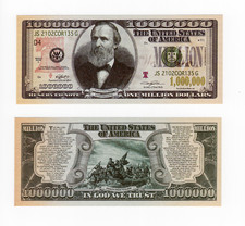 Vintage $1,000,000 One Million Dollars Rutherford B Hayes *NEW PRINTED NOVELTY* picture