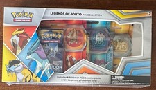 Pokémon TCG Legends of Johto Pin Collection Box 9 Booster Packs Raikou Entei picture