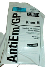 NEW Jobst Anti-Embolism Knee High Stockings Large Regular Calf White 1 Pair picture