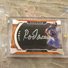 Topps 2018 Five Star Silver Signatures Rod Carew Auto #FFSS-RC Orange /5 picture