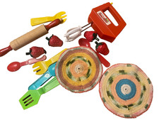 Vintage Kiddy Matic Mixer kitchen cooking utensils strawberries play set food picture