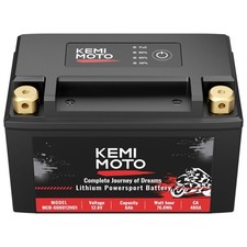 KEMIMOTO Lithium Motorcycle Battery YTX14BS/YTX9BS, LiFePO4 Lithium Battery 1... picture