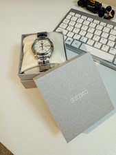 Seiko 5 Men's Automatic Silver Dial Day/Date Steel Bracelet Watch w/ Box picture
