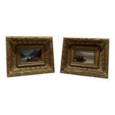 Early 20th Century Alpine Landscapes, Mer De Glace, Gilt-Framed Pair picture
