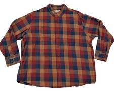 Duluth Trading Co Men’s 3XL Tall Plaid Shirt 100% Cotton Button Down picture