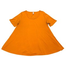 LuLaRoe Perfect T Tunic Top Women's Size XL Orange Short Sleeve Scoop Neck Swing picture