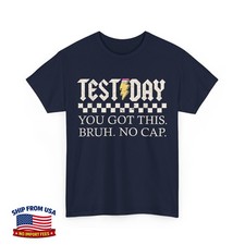 Test Day You Got This Bruh No Cap Test Day Teacher Vintage Unisex T-Shirt picture
