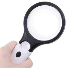 50X Magnifying Glass Handheld Magnifier 3 LED Light Reading Lens Jewelry Loupe picture