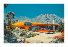 1960s Mid Century Modern Future Concept Art Print BPS6 picture