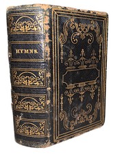 1851, FINELY BOUND METHODIST HYMN BOOK, CHARLESTON IMPRINT, BLACK LEATHER picture