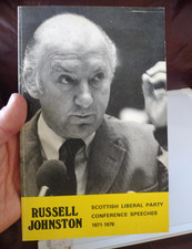 Scottish Liberal Party Conference Speeches 1971-1978 Russell Johnston Inscribed picture