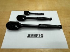 Snap-on Tools NEW 3pc Mix Drive Industrial Finish Fixed Head Ratchet Set RATG80 picture