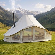 VEVOR Canvas Bell Tent 19.7x13.12 ft 4-Season Camping Yurt Tent with Stove Jack picture