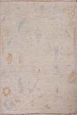 Vegetable Dye Handmade Peach Wool Carpet Muted Oushak Turkish Foyer Rug 2x3 Ft  picture