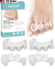 BLATOWN 2Pairs Toe Spacers Silicone Gel Separators Correct Transparency picture