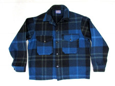 Vintage Pendleton Mens Mackinaw Cruiser Woll Jacket Size M Blue Green Plaid picture