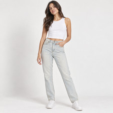 Aeropostale High Waisted Women's Jeans Indie Light Wash Blue Size 6 Regular picture