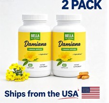 Bella All Natural Damiana Leaves Dietary Supplement Capsules 2-Pack picture