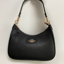 Coach Teri Hobo Bag In Signature Leather Black For Women CJ517  picture