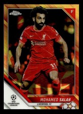 2021-22 Topps Chrome Mohamed Salah SSP (~/30) Orange Gold Starball #21 Liverpool picture