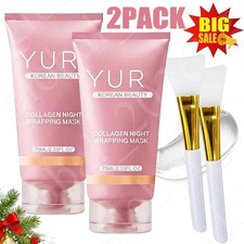 2x YURI Korean Beauty Collagen Night Wrapping Mask 2026 New Hydrating Mask 75ML picture