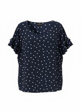 Lane Bryant Blouse Womens Navy White Polka Dot Round Neck Plus Size 20 picture