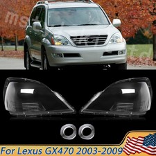 Pair Headlight Lens Cover For Lexus GX470 2003-2009 Left + Right Headlamp Shell picture