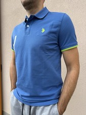 U.S. Polo Assn. Polo uomo blu 100% cotone piqué M manica corta logo 41029 picture