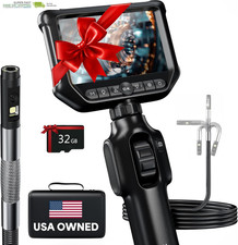 Two-Way Articulating Borescope 360°, Dual Lens Inspection Camera with Light, 6Mm picture