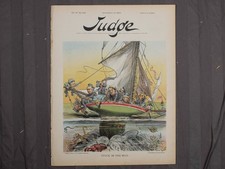 1899 Judge Magazine Stuck in the Mud Democratic Political Cartoon September 23 picture